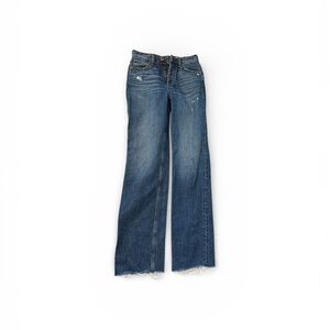 rag & bone Alex High Rise Straight Distressed Blue Flare Jeans